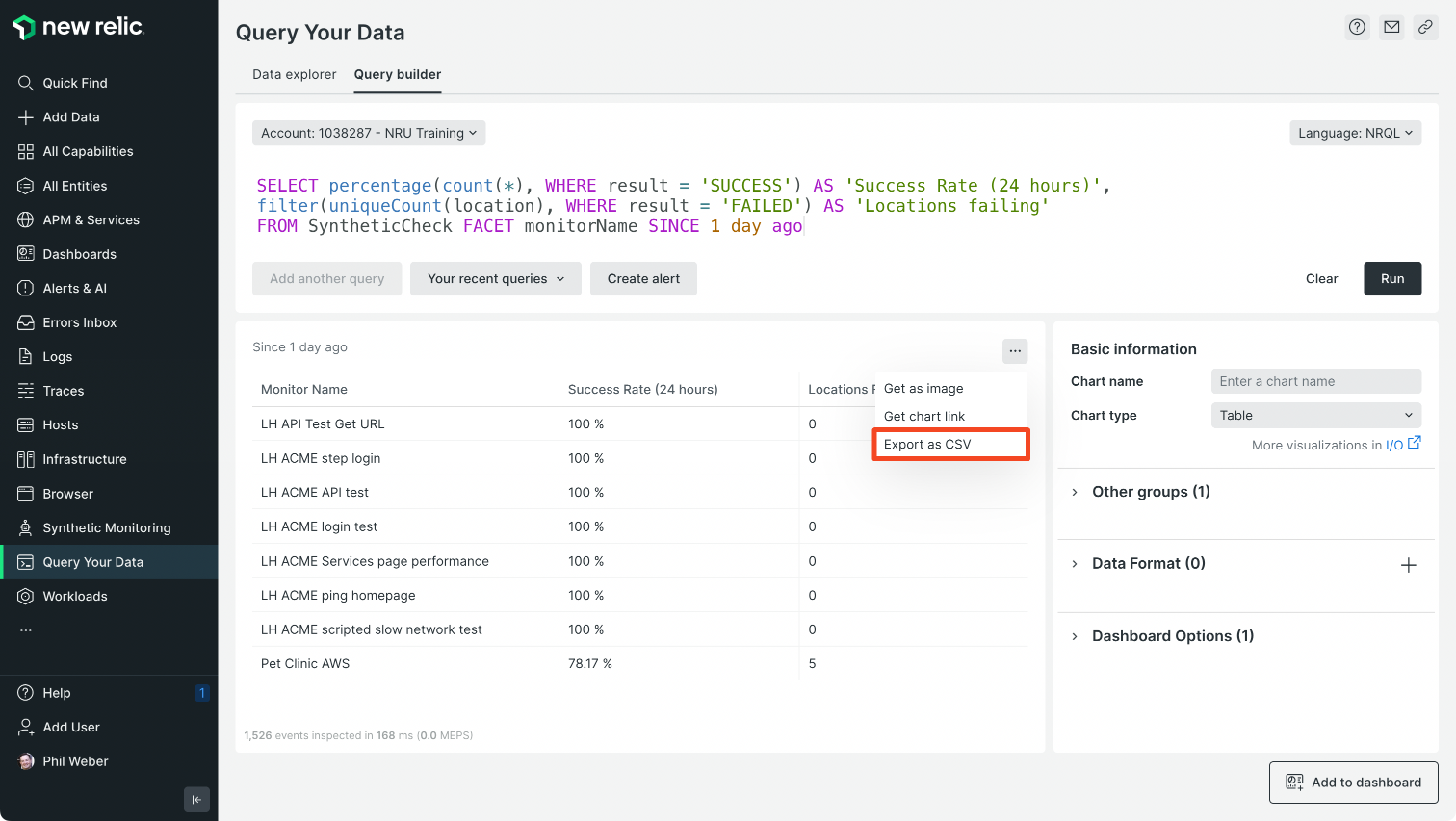 Hub Topic: Export Logs to a csv