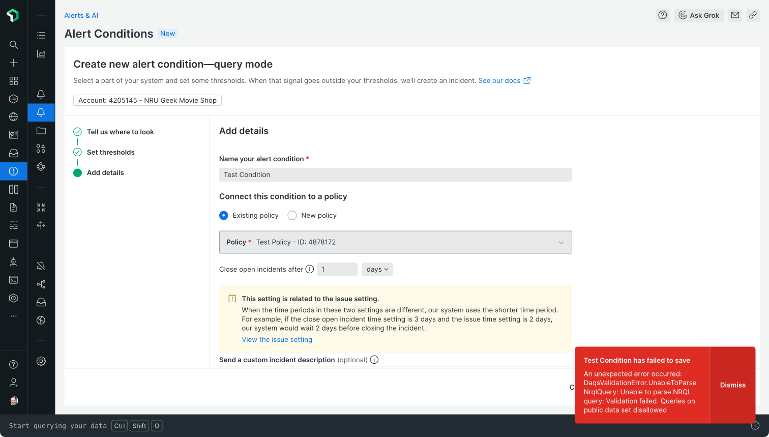 Hub Topic: Can't create an alert condition based on Public_APICall?