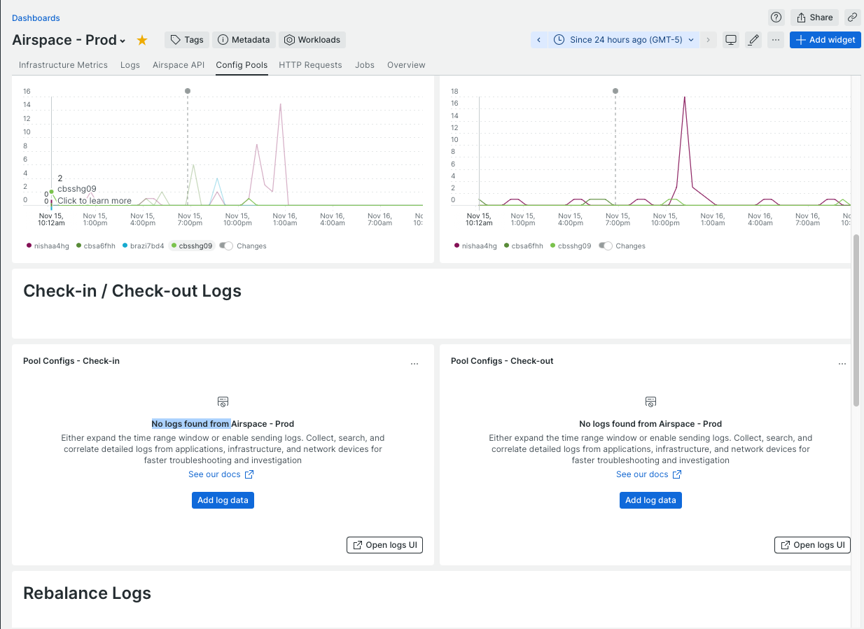 Hub Topic: Log Table dashboard widgets do not show logs after terraform ...
