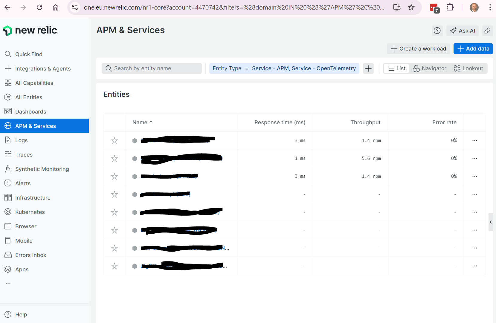 Hub Topic: How to see if an APM service is up or down?