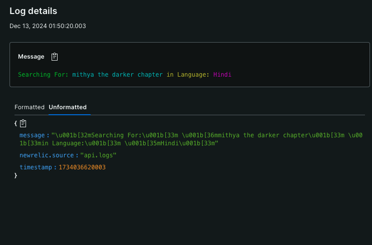 Hub Topic: Why LOGS UI not showing ANSI Color Codes